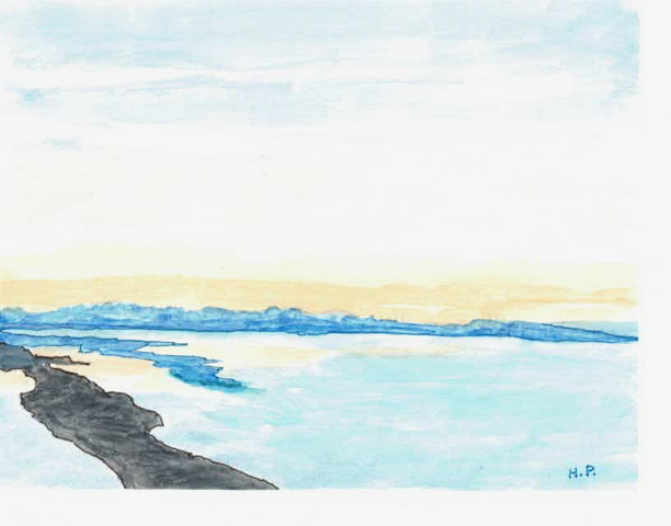 Expressive watercolor composition