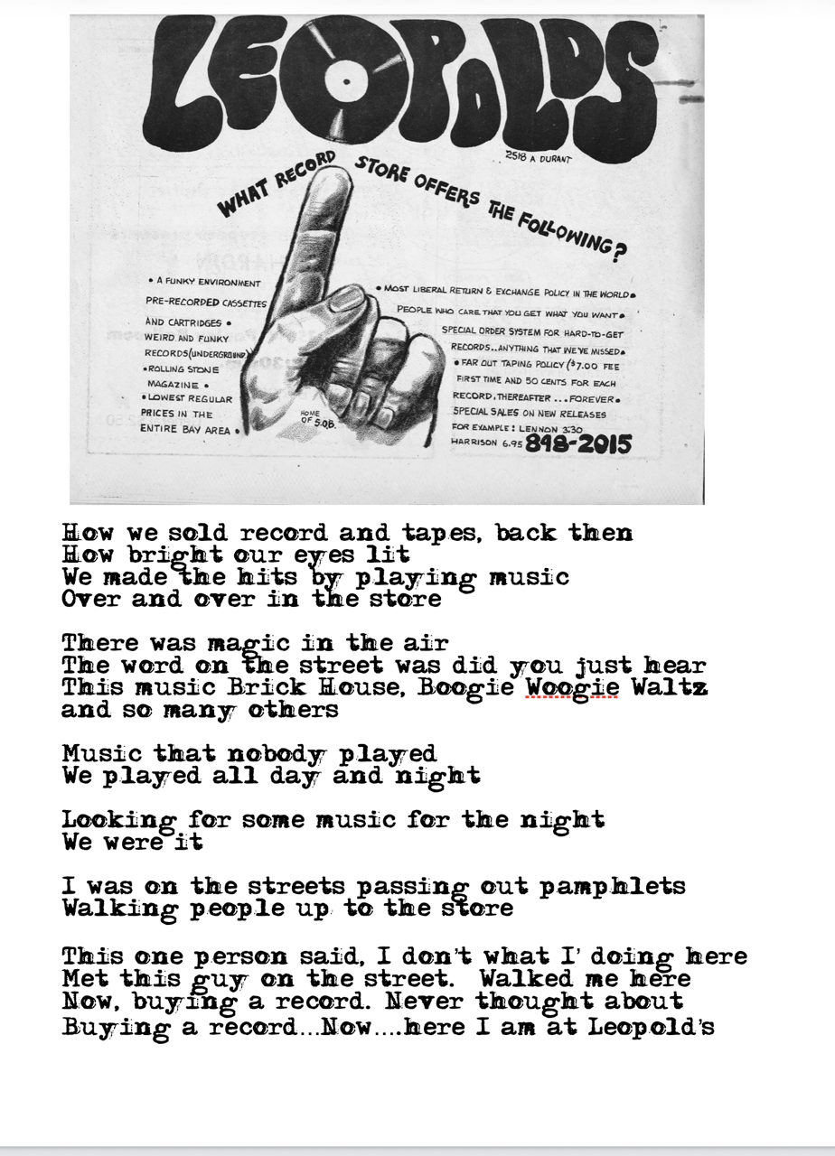 Leopold's Records — poem and image by Moe