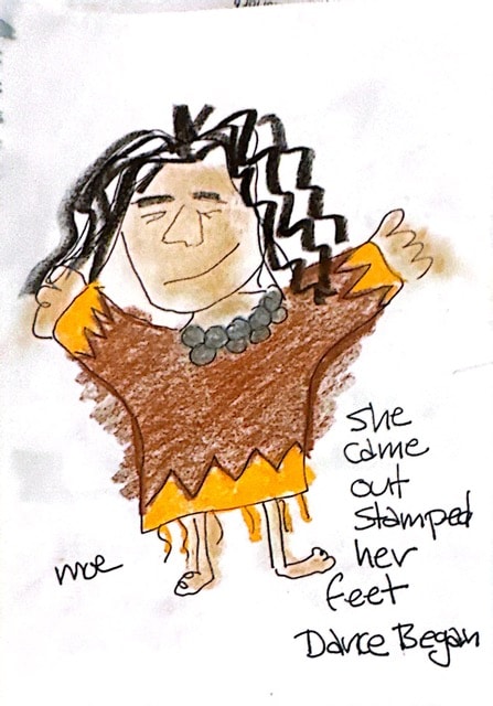 She came out, stamped her feet, dance began. Moe