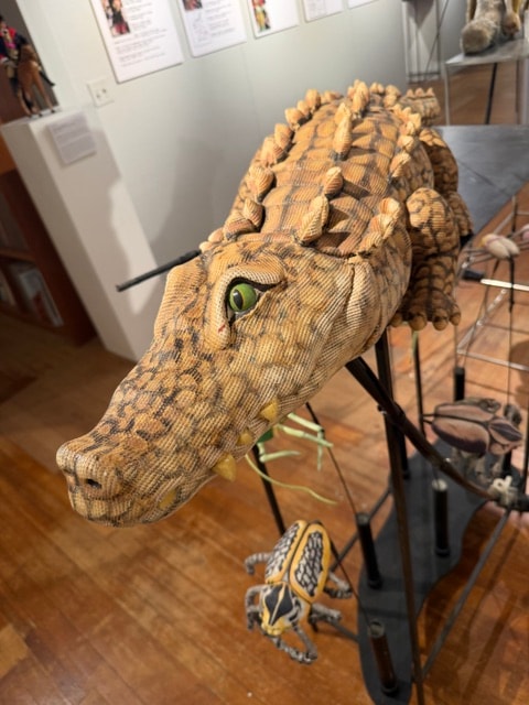 Detailed crocodile puppet sculpture — Kent CT Puppetry Exhibit