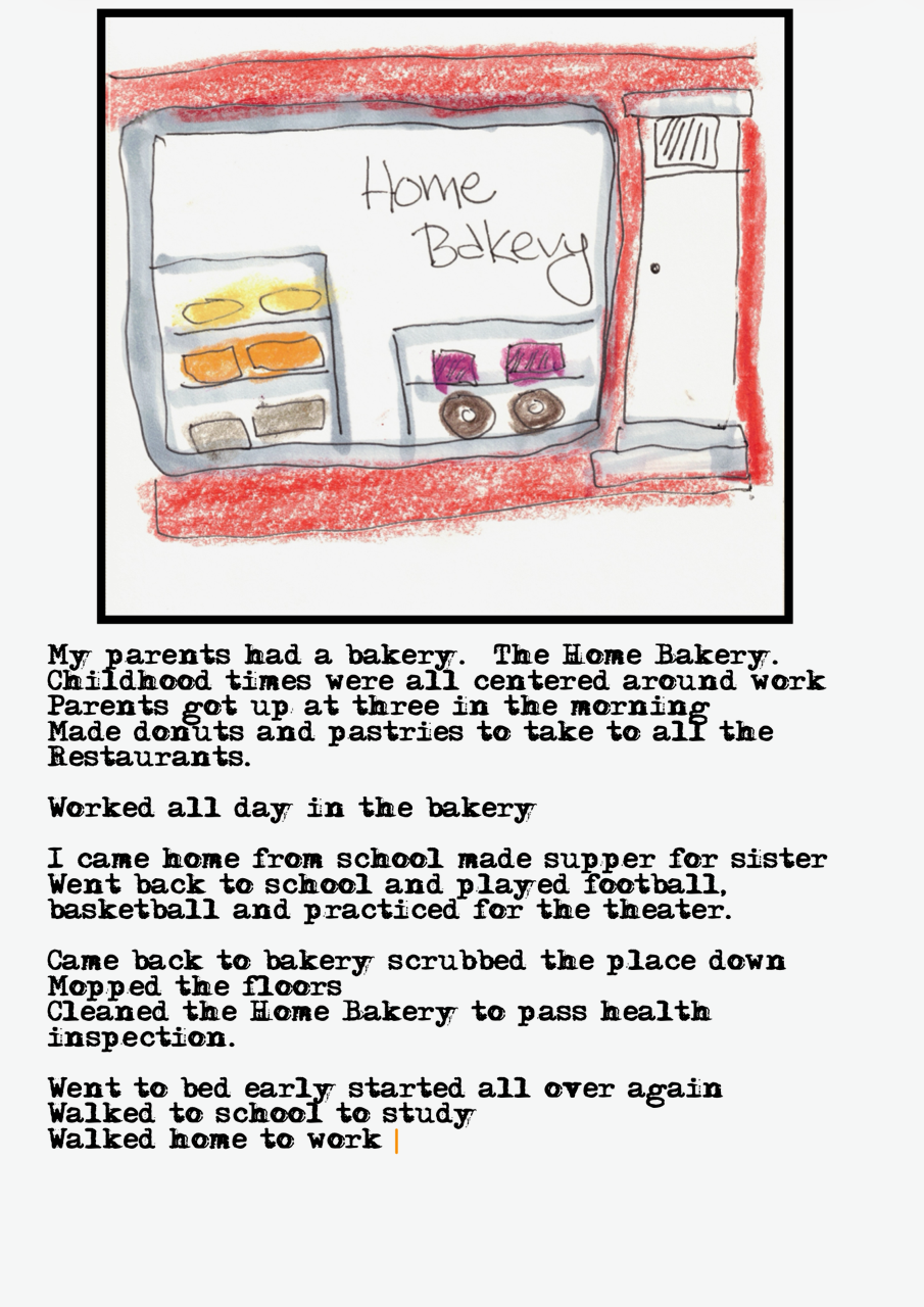 Home Bakery — poem and illustration by Moe