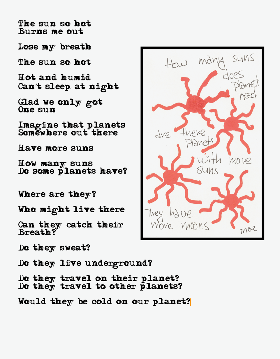 The Sun So Hot — poem and illustration by Moe
